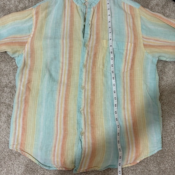 Striped Linen Shirt Sz Small - Picture 9 of 9